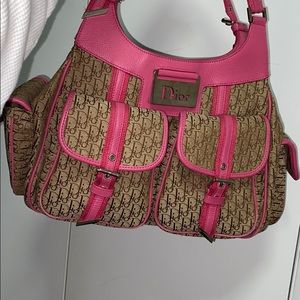 DIOR “fun diorissimo” brown monogram/pink  tote